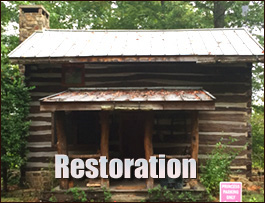 Historic Log Cabin Restoration  Highfalls, North Carolina